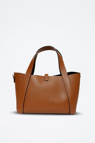 Borsa a mano e pochette in pelle Ettore - Marrone