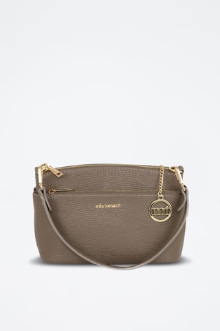 Borsa a tracolla in pelle Bardolino - Taupe