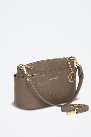 Borsa a tracolla in pelle Bardolino - Taupe