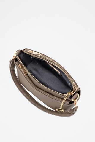 Borsa a tracolla in pelle Bardolino - Taupe