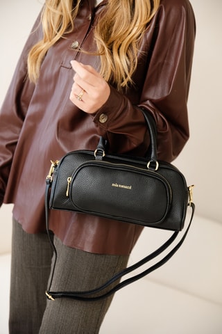 Borsa a mano in pelle Barellai - Nero