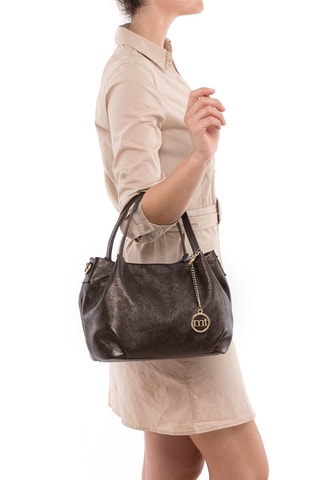Borsa a mano in pelle Vigentino - Marrone