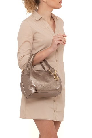 Borsa a mano in pelle Vigentino - Marrone