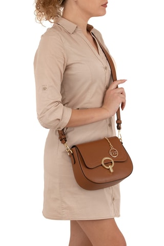 Borsa a tracolla in pelle Carracci  - Marrone