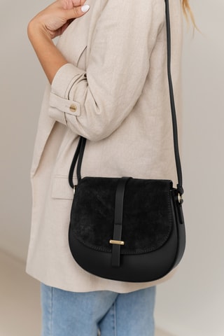 Sac bandoulière en cuir Corsalone - Noir