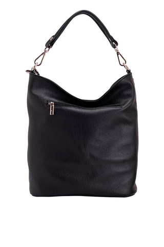 Shopping bag in pelle Sabaudia - Nero