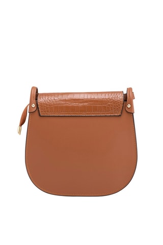 Borsa a tracolla in pelle Abbadesse - Marrone