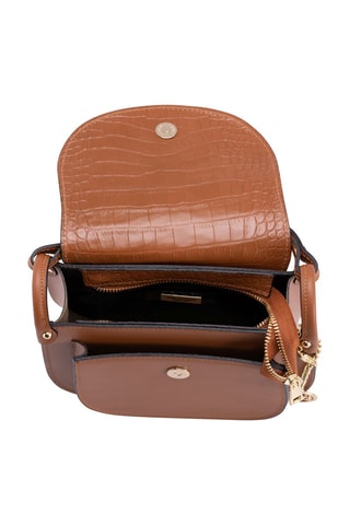 Borsa a tracolla in pelle Abbadesse - Marrone