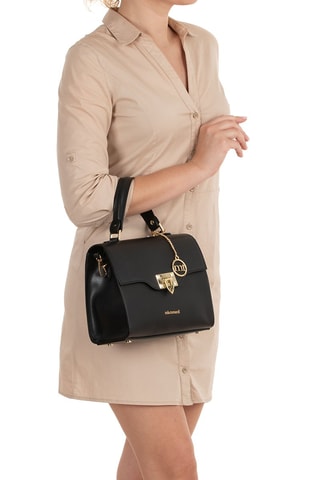 Borsa a mano in pelle Cignoli - Nero
