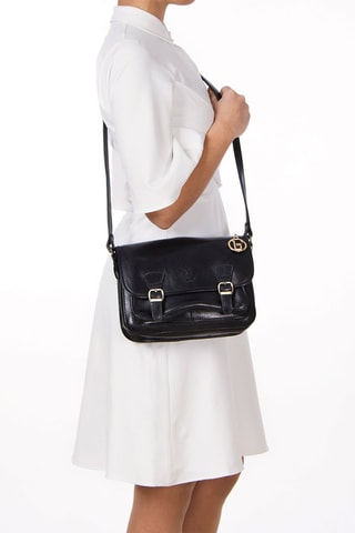 Sac bandoulière en cuir Natisone - Noir