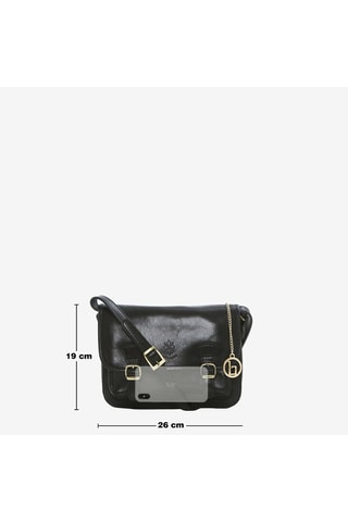 Sac bandoulière en cuir Natisone - Noir