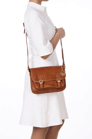 Sac bandoulière en cuir Natisone - Marron