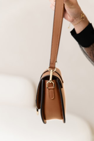 Borsa a spalla in pelle - Marrone
