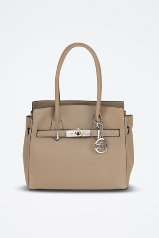 Borsa a mano in pelle Fraccaroli - Taupe