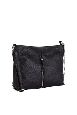 Borsa a tracolla in pelle Alerami - Nero