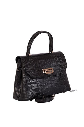 Borsa a mano in pelle Tintoretto - Nero