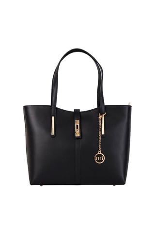 Shopping bag in pelle Como - Nero