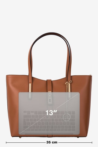 Shopping bag in pelle Como - Marrone