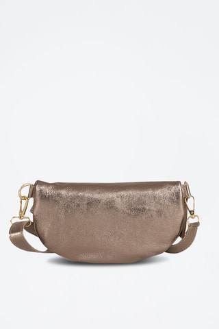 Borsa a tracolla in pelle Perugino - Beige e dorato