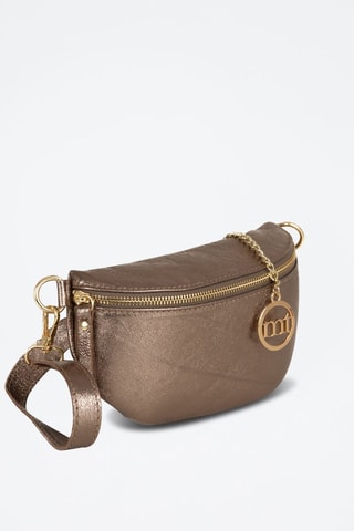 Borsa a tracolla in pelle Perugino - Beige e dorato