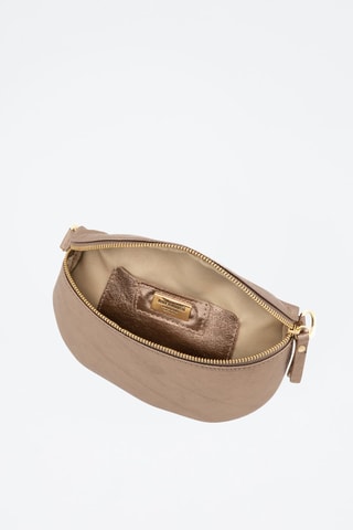 Borsa a tracolla in pelle Perugino - Beige e dorato