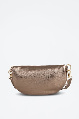 Borsa a tracolla in pelle Perugino - Beige e dorato