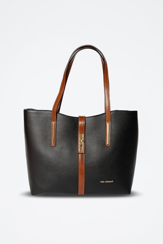 Shopping bag in pelle Gaffurio - Nero