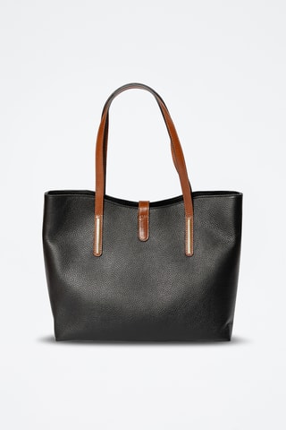 Shopping bag in pelle Gaffurio - Nero