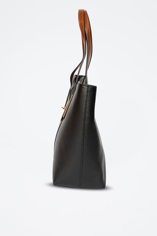 Shopping bag in pelle Gaffurio - Nero