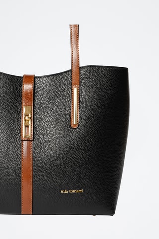 Shopping bag in pelle Gaffurio - Nero