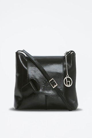 Sac bandoulière en cuir Pomarance - Noir