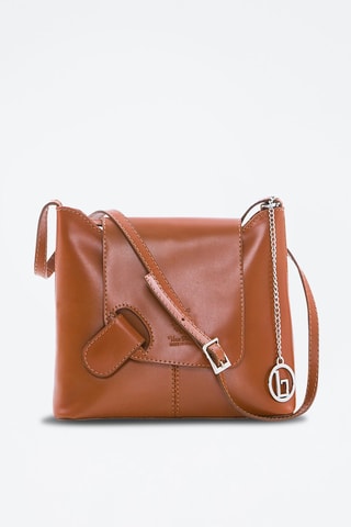 Sac bandoulière en cuir Pomarance - Marron