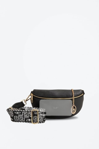 Sac bandoulière en cuir Irpino  - Noir