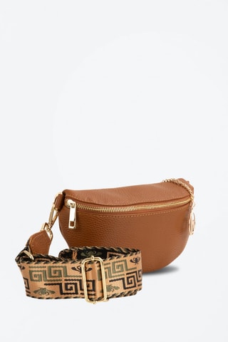 Sac bandoulière en cuir Irpino  - Marron