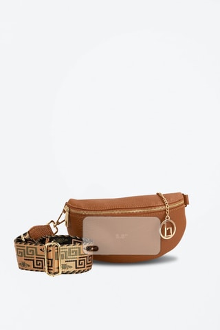 Sac bandoulière en cuir Irpino  - Marron