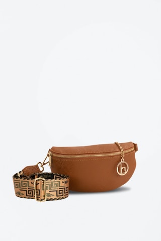 Sac bandoulière en cuir Irpino  - Marron