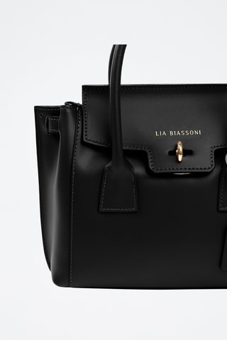 Borsa a mano in pelle - Nero