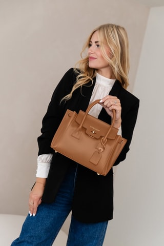 Borsa a mano in pelle - Marrone