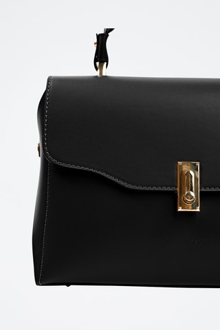 Borsa a mano in pelle - Nero