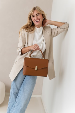Borsa a mano in pelle - Marrone