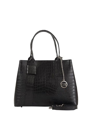Borsa a mano in pelle Monviso - Nero