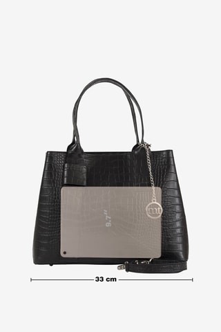 Borsa a mano in pelle Monviso - Nero