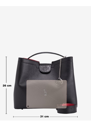 Borsa a mano in pelle Alassio - Dorato e nero