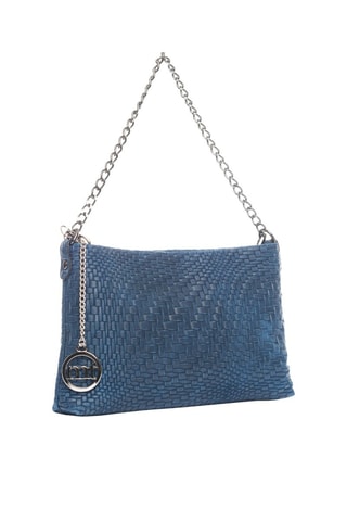Borsa a tracolla in pelle Lunigiana - Blu