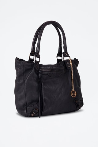 Shopping bag in pelle Comasina - Nero