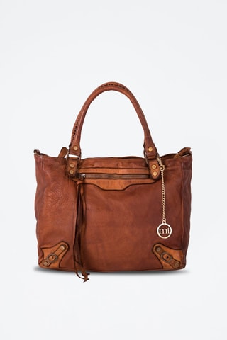 Shopping bag in pelle Comasina - Marrone
