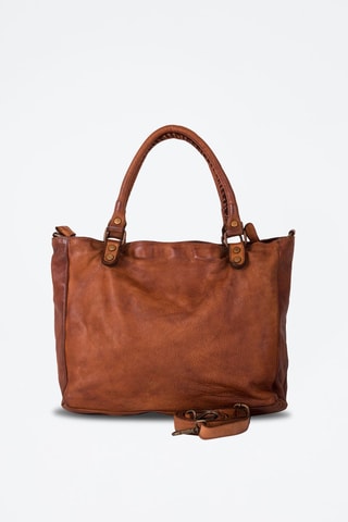 Shopping bag in pelle Comasina - Marrone