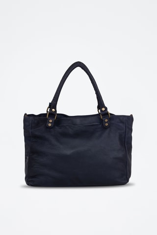 Shopping bag in pelle Comasina - Blu