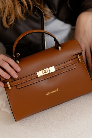Borsa a mano in pelle Venosta - Marrone