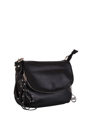 Borsa a tracolla in pelle Pontida - Nero